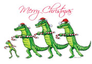 Alligator Christmas Cards